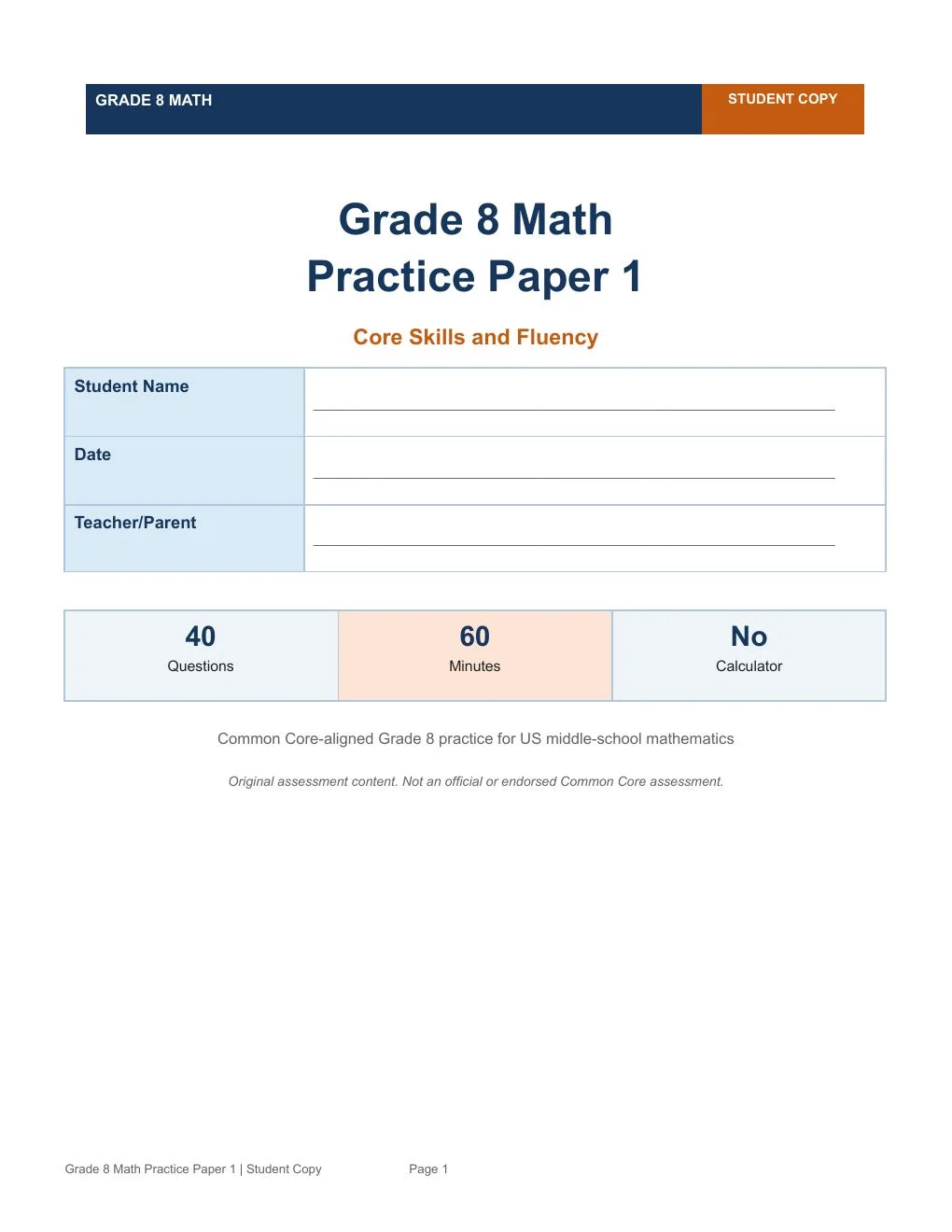 Grade 8 revision pack preview page 3